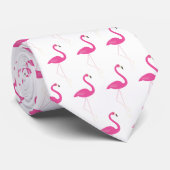 Roze en witte Stropdas (Opgerold)