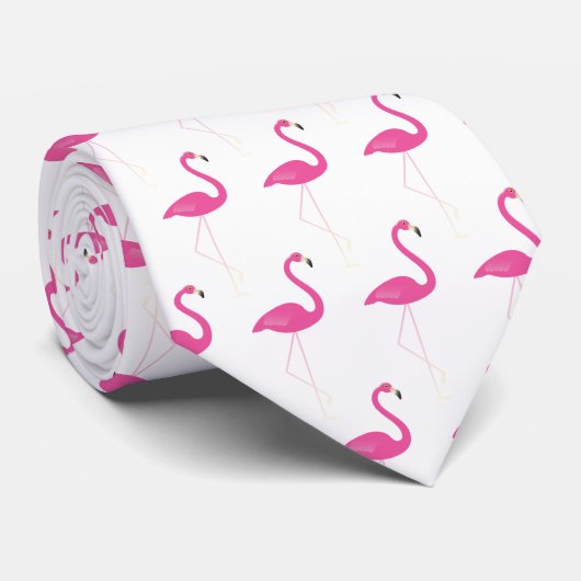 Roze en witte Stropdas (Opgerold)