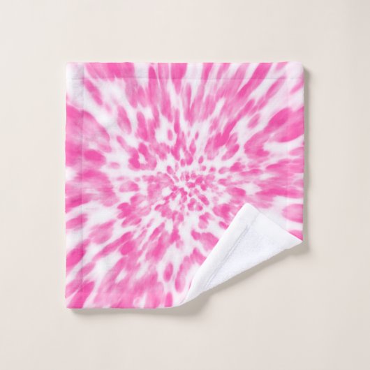 roze en witte stropdas bad handdoek (Wasdoekje)