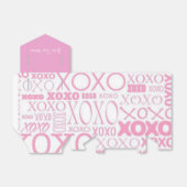 Roze en witte struikgewas en Kisses Pattern Favor  Bedankdoosjes (Uitgevouwen)