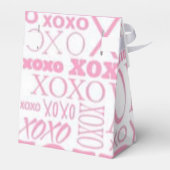 Roze en witte struikgewas en Kisses Pattern Favor  Bedankdoosjes (Achterkant)