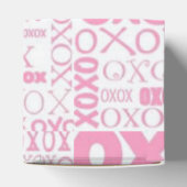 Roze en witte struikgewas en Kisses Pattern Heart  Bedankdoosjes (Bovenkant)
