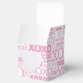 Roze en witte struikgewas en Kisses Pattern Heart  Bedankdoosjes (Geopend)