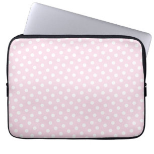 Roze en witte stukadop laptophoes laptop sleeve