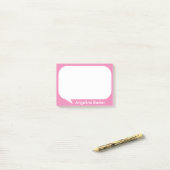 Roze en witte Talk Bubble aanpassen Post-it® Notes (Op bureau)
