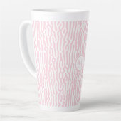 Roze en witte tinten latte mok (Linkerhoek)