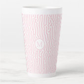 Roze en witte tinten latte mok (Voorkant)