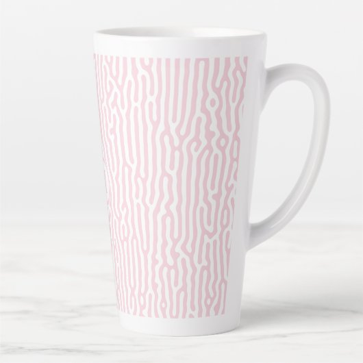 Roze en witte tinten latte mok (Rechts)