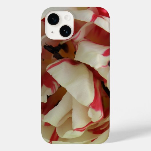 Roze en witte Tulip Case-Mate iPhone Case (Achterkant)