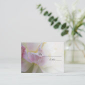 Roze en Witte Tulp Bloem Bruiloft Plaatskaart Plaatskaartje (Staand voorkant)