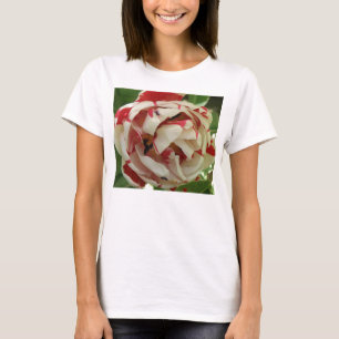 Roze en witte Tulp Dames T Shirt