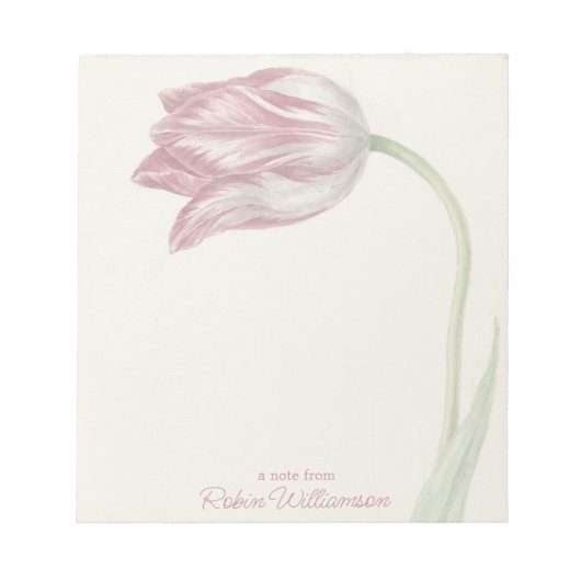 roze en witte tulp - Dutch Fine Art Notitieblok (Voorkant)