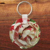 Roze en witte Tulp Sleutelhanger (Voorkant)