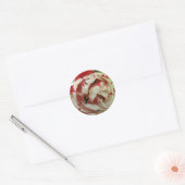 Roze en witte Tulp Sticker (Envelop)