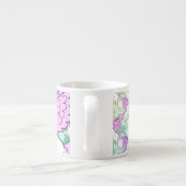 Roze en witte Unicorn Grafisch Espresso Kop (Achterkant)