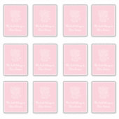 Roze en Witte Vaas Boekplaat Stickers (Voorkant)