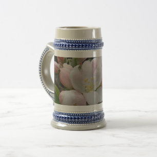 Roze en witte ventilator grijs /Blue 22 oz Stein Bierpul