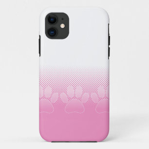 Roze en witte verf met de achtergrond van het Kran iPhone 11 Hoesje