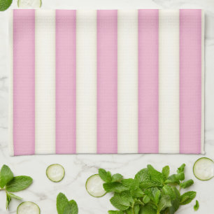 Roze en witte Victoriaans stripes Theedoek