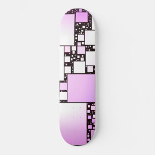 Roze en witte vierkant dansend skateboard