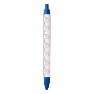 Roze en witte vliegende pen