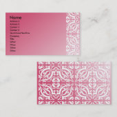 Roze en witte vocht visitekaartje (Voorkant / Achterkant)