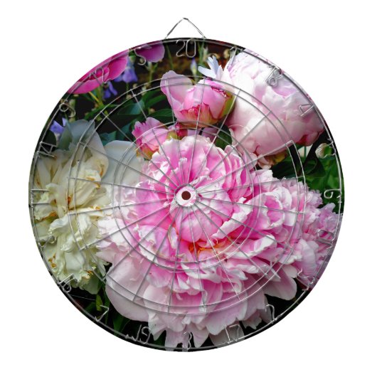 Roze en witte volken dartbord (Voorkant)