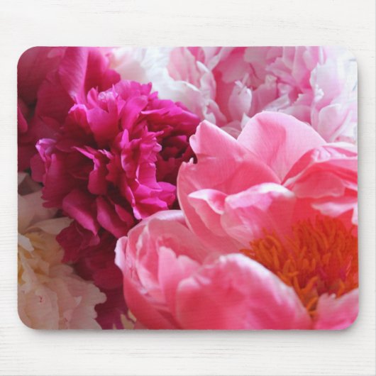 Roze en witte volken in Bloom - Mousepad Muismat (Voorkant)