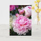 Roze en witte volken kaart (Gele Bloem)