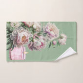 Roze en witte  volken op de set handdoeken (Handdoek)