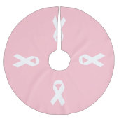 Roze en witte vorm van lint kerstboom rok (Voorkant)