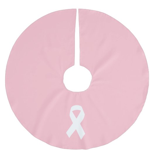 Roze en witte vorm van lint kerstboom rok (Voorkant)