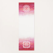 Roze en witte Waterverf Kroon & roet Chakra Yogamat (Voorkant)