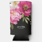 Roze en witte Waterverf pioenroos bloemenbruiloft (Voorkant)