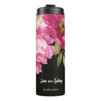 Roze en witte Waterverf pioenroos bloemenbruiloft