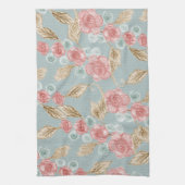 Roze en witte Waterverf Theedoek (Verticaal)