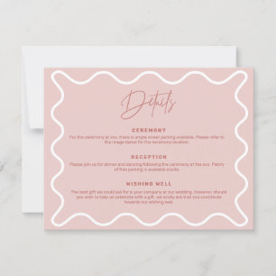 Roze en Witte Wavy Border - Kaart van de Omsluitin