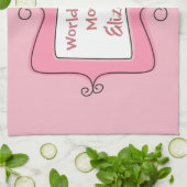 roze en witte werelden Beste moeder Theedoek (Gevouwen)