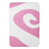 Roze en witte werveling golf badmat (Voorkant Verticaal)