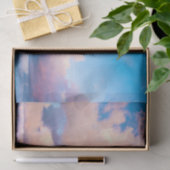 Roze en witte wolken Blauw hemeldecoupage Tissuepapier (Geschenk)