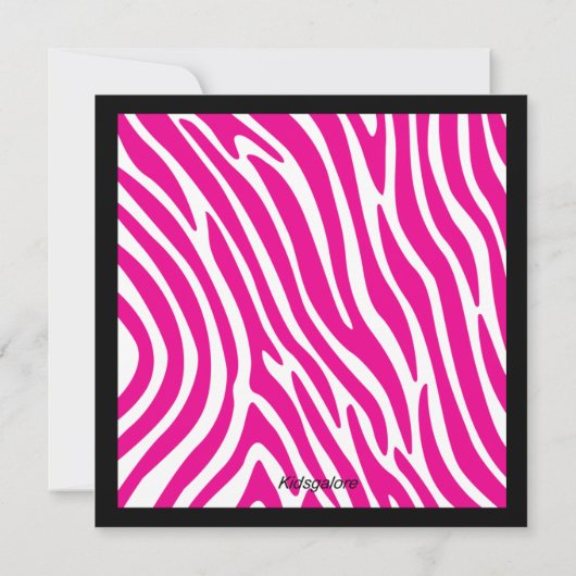 Roze en witte Zebra meisjes Zestiende verjaardag Kaart (Achterkant)