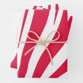 Roze en witte Zebra patroon Inpakpapier Vel (In situ)