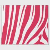 Roze en witte zebraprint cadeaupapier (Vlak)