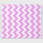 Roze en witte zigzag cadeaupapier (Vlak)