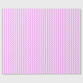 Roze en witte zigzag cadeaupapier (Vlak)