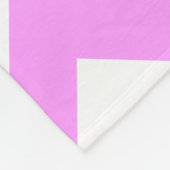 Roze en witte zigzag fleece deken (Hoek)