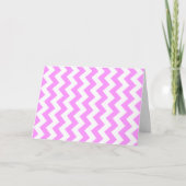 Roze en witte zigzag kaart (Voorkant)