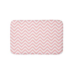 Roze en witte zigzag Stripes Chevron Pattern Badmat