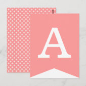 Roze en wittefeestvlag - donkerbroekbanner briefkaart (Voorkant / Achterkant)