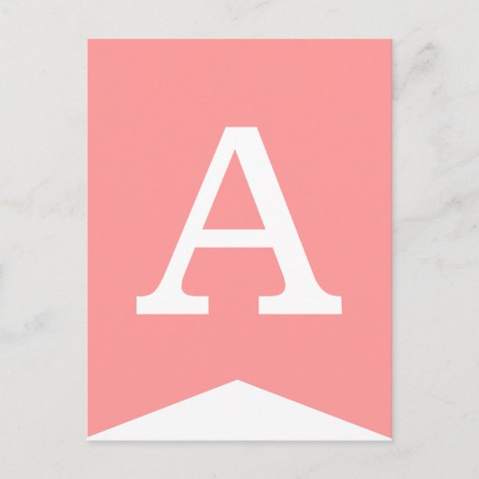 Roze en wittefeestvlag - donkerbroekbanner briefkaart (Voorkant)